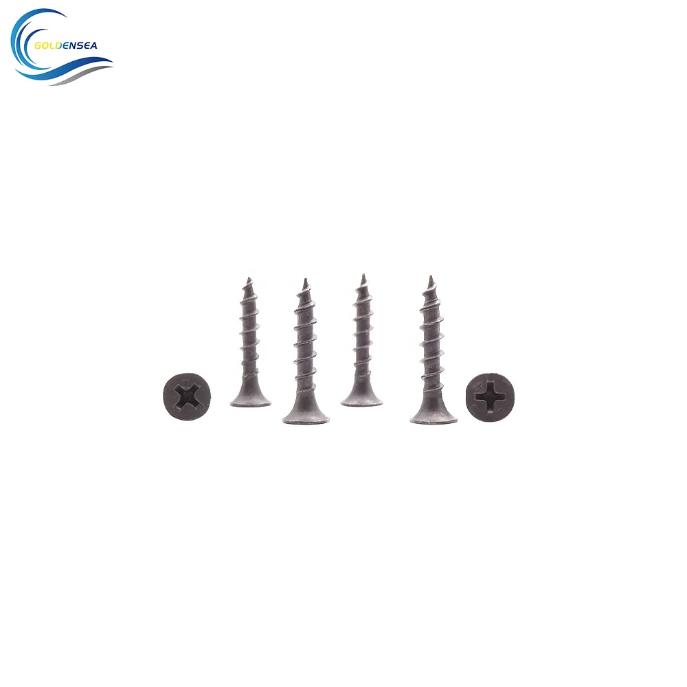 Factory Price Carbon Steel C1022 Black Phosphate Coarse Thread Cross Drive drywall screws