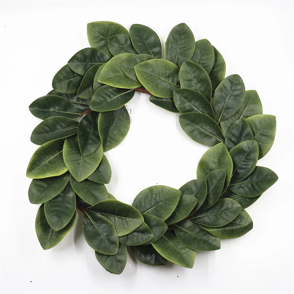 Natural touch artificial green leaves greenery garland wholesale magnolia leaves