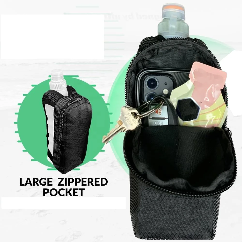 HydroBlast Handheld Running Water Bottle bag for Long Distance Running with Large Storage Holder for Phone