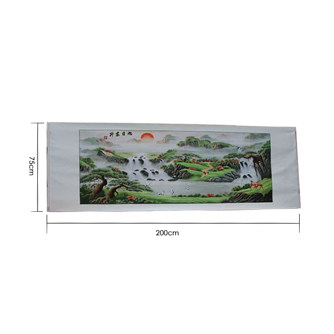 Shu Embroidery Aufgehende Sonne Pictures Hand embroidered with silk threads of eight filaments or less