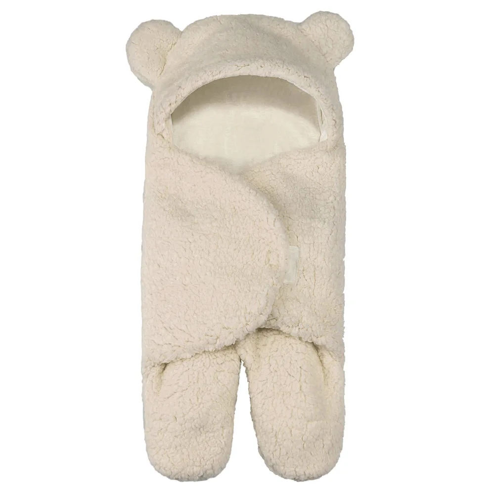 
Grey winter Plush newborn baby sleeping bag swaddling 