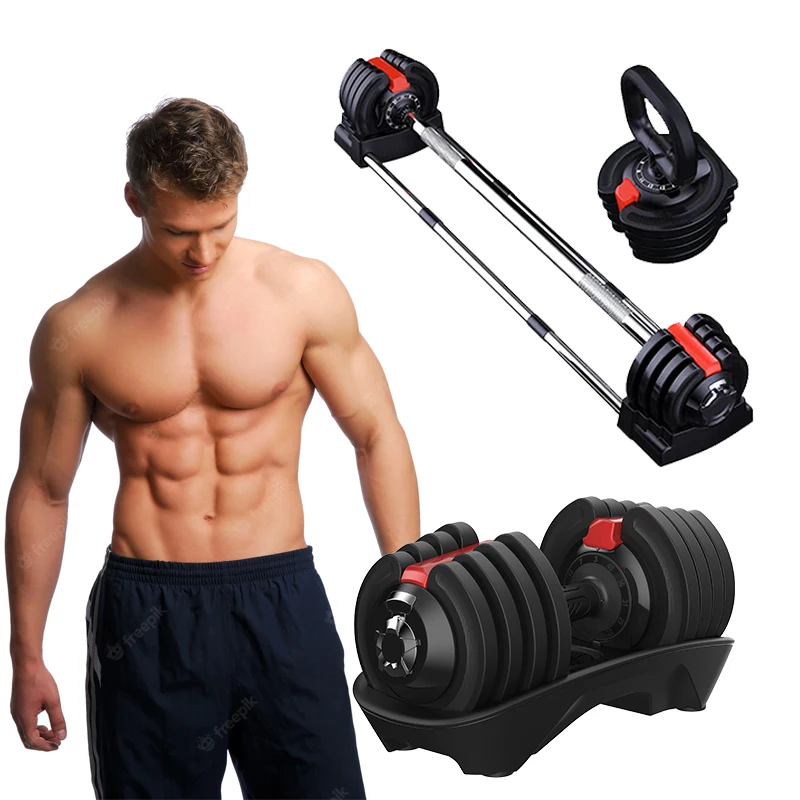 Wholesale 4kgs increment Cheap Shipping dumbbell set adjustable fitness Adjustable Dumbbell 20kgs