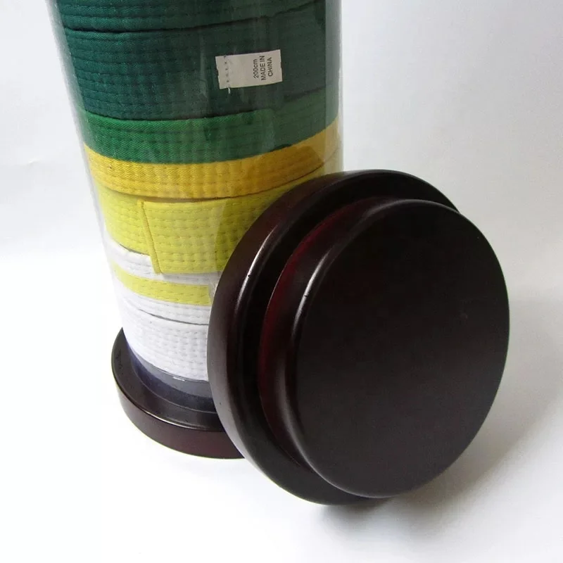 
2020 wholesale cylinder martial arts taekwondo karate judo belt display for gym training 