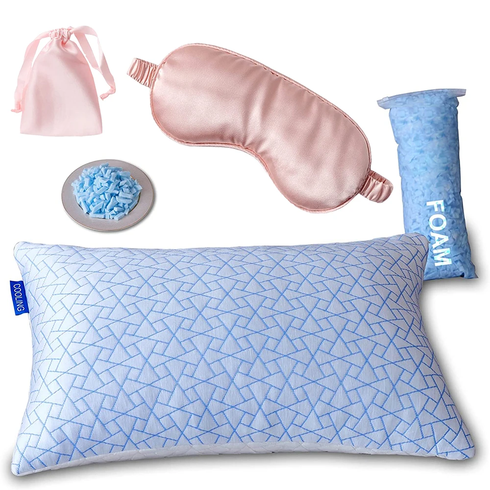 COOLING Coop home goods Pillow Against Neck and Back Pain shredded polyurethane foam pillow bed for sleeping cooling gel pillow