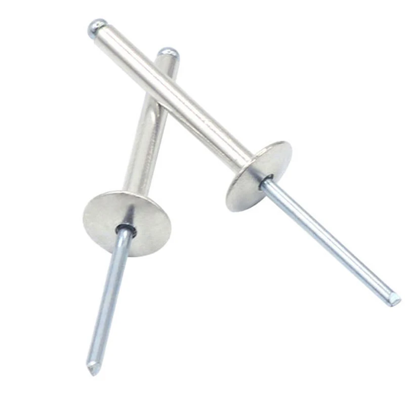 Factory In Stock DIN7337 aluminum steel Dome Open Type 50mm long Blind Rivets