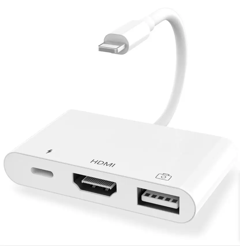 8pin Lighting to 1080P HDTV Цифровой AV адаптер USB флэш-накопители OTG для iPad iphone к hdmi