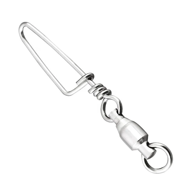 Palmer Quick lock-open fishing ball bearing swivel ball bearing snap swivels fishing stainless steel strong swivel connector