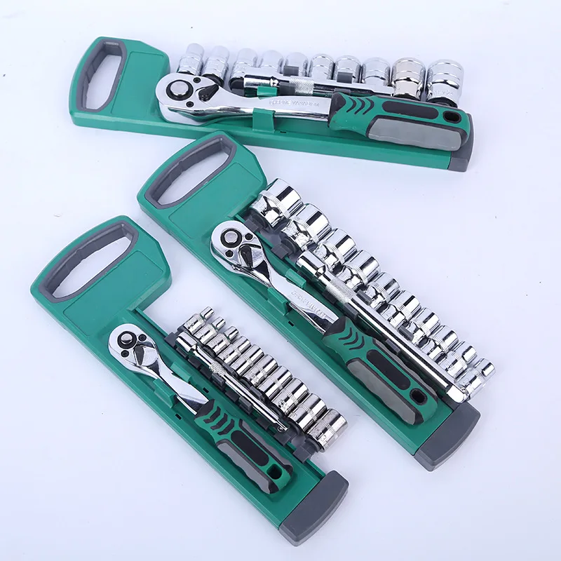 12PC  household automotive repair kit1/2 Reversible Socket Wrench Tool Set Metric Socket