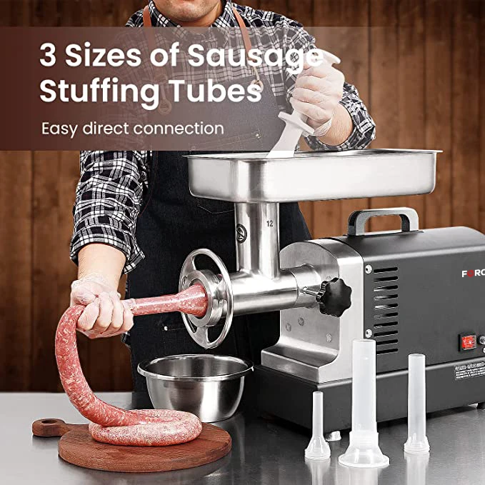 Electric Meat Grinder #8, Mincer 360Lbs/Hour, 1/2HP Motor, 370W Heavy Duty Commercial