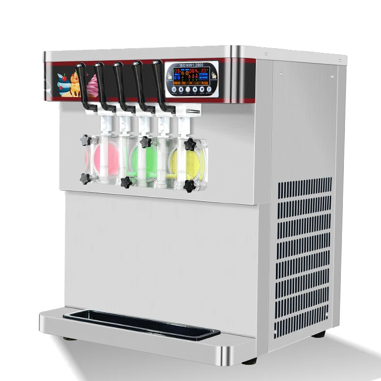 5 flavours CE ETL yogurt soft serve ice cream making machine/soft ice cream vending machine/machine soft ice cream