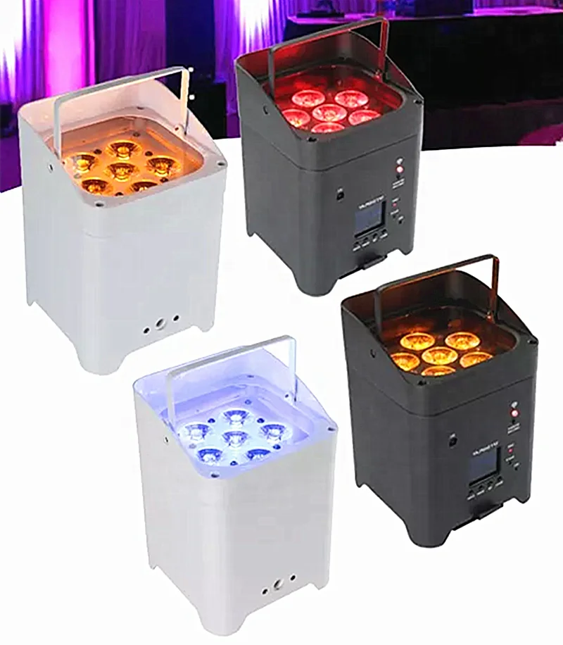 Wifi Wireless Control DMX 6*18W RGBWA UV 6in1 Battery Powered Uplight LED Par Light for Wedding DJ Party Bar