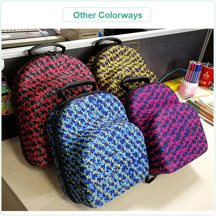 New Design Colorful Printing Shockproof Hard Shell EVA Baseball Cap Case Bag