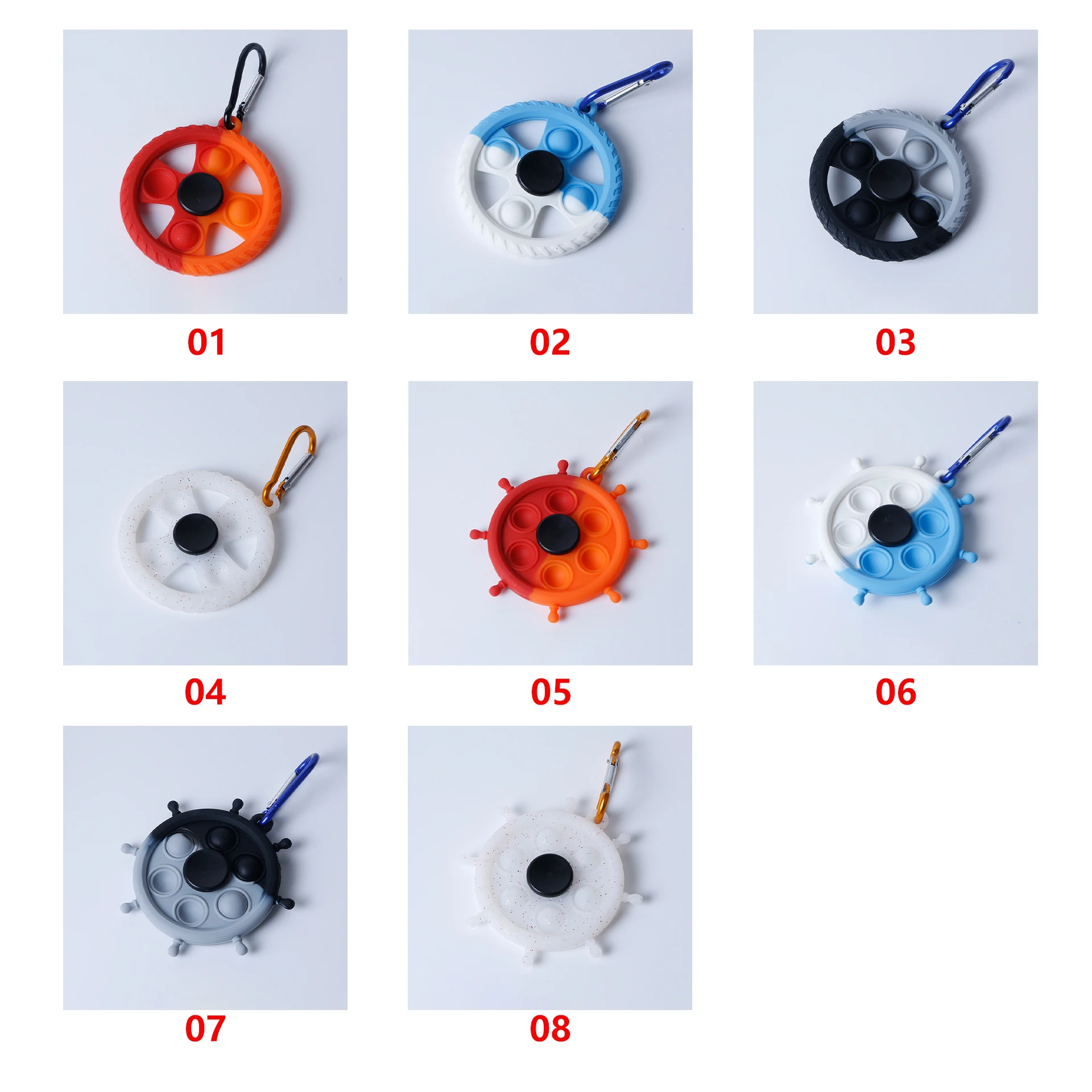 Rotatable Handheld Mini flying fidget spinner finger keychain fidget toys