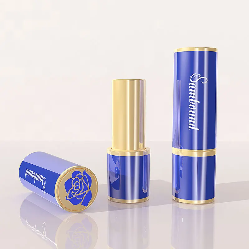 Custom High Quality Manufacture Custom LOGO Lipstick Tubes Empty Aluminium Cosmetic Packaging Container Lipstick Case