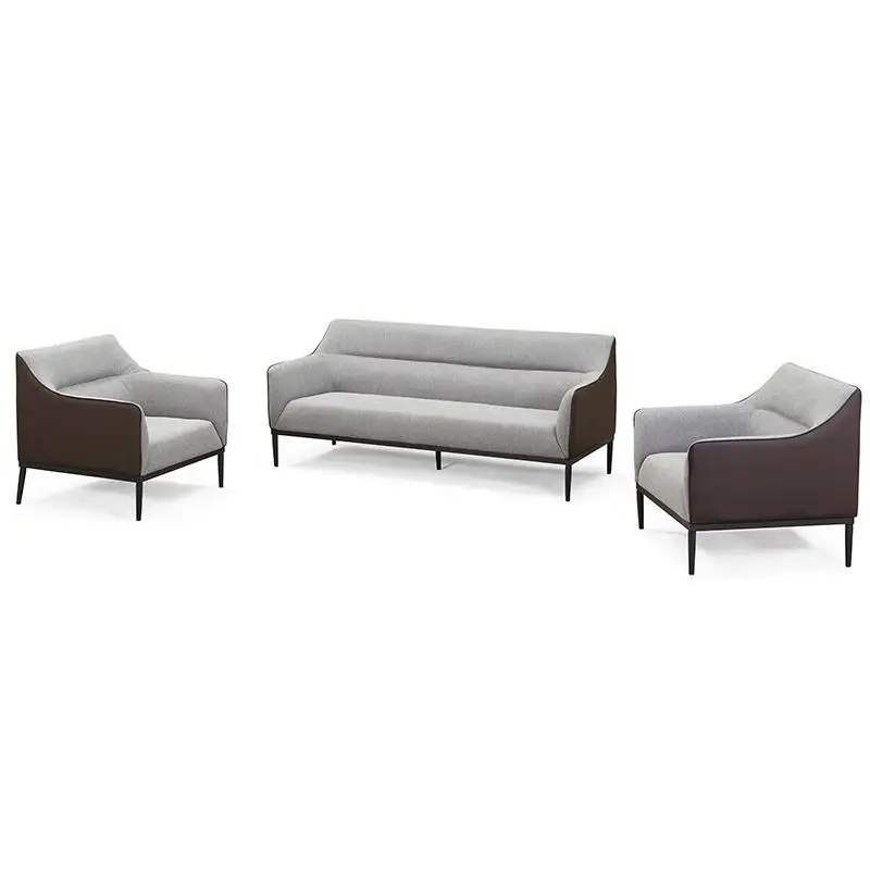 Grey Color Fashion Fabric 113 seater Sofas Furniture Modern Design Commercial Fabric Sofa