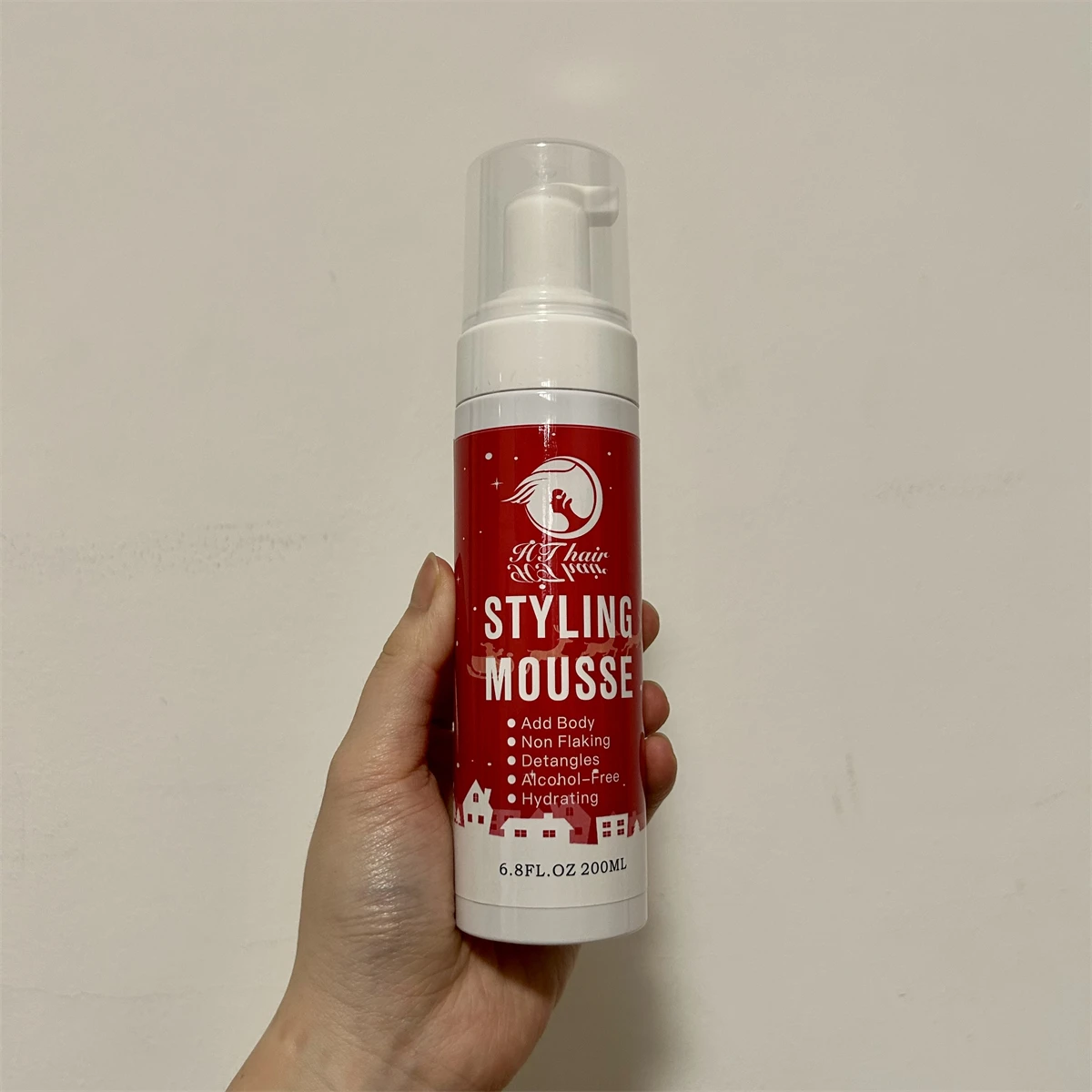 HTHAIR Wholesale Frizz Control Hair Products Foam Wrap Lotion Curl Hair Mousse Styling Foam For Waves