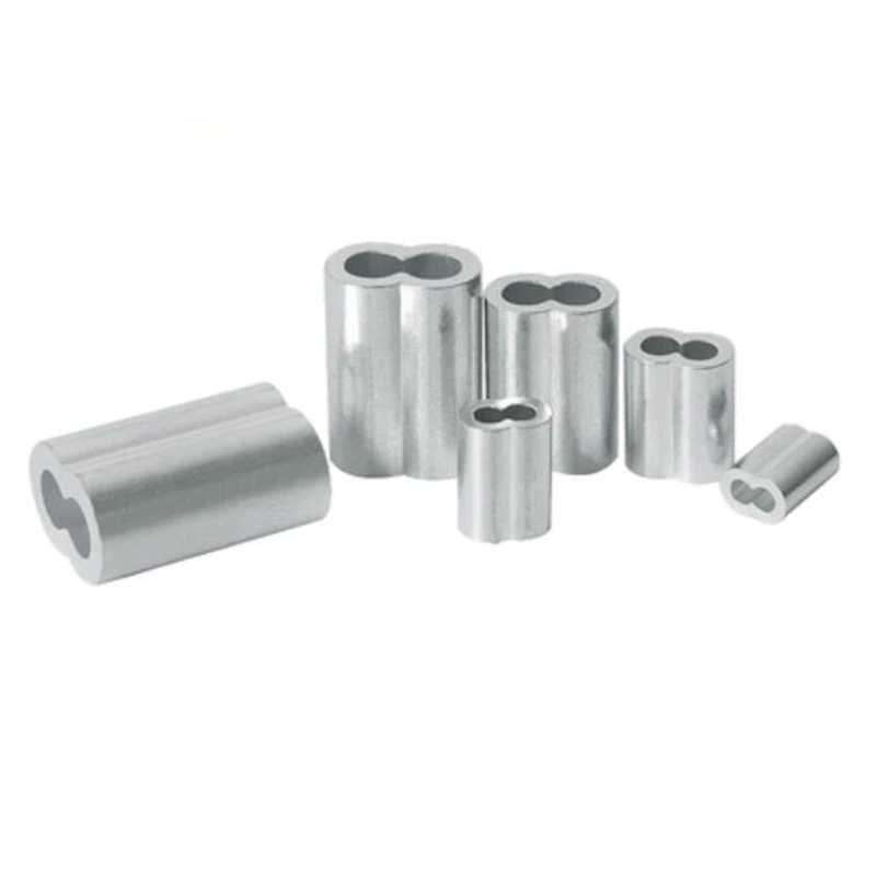 M1 to M12 Various Specifications Steel Wire Cable Rope Fixing Clip 8-Shape Double hole Aluminum Ferrules Clamps Crimping