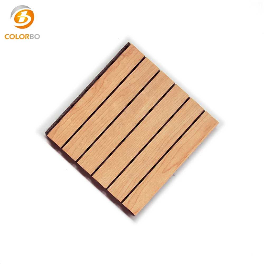 MDF Wall Decoration Board Grooved Acoustic Wood Wall Panel