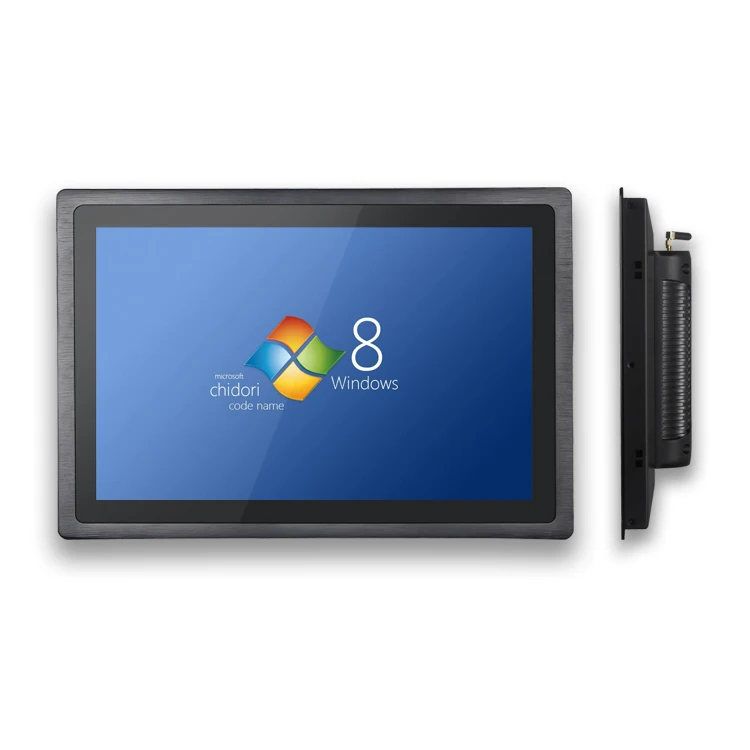 New Factory waterproof 23.8 Inch Back Light Capacitive Touch Wall Mount All In One Touch Industrial Panel PC Computer