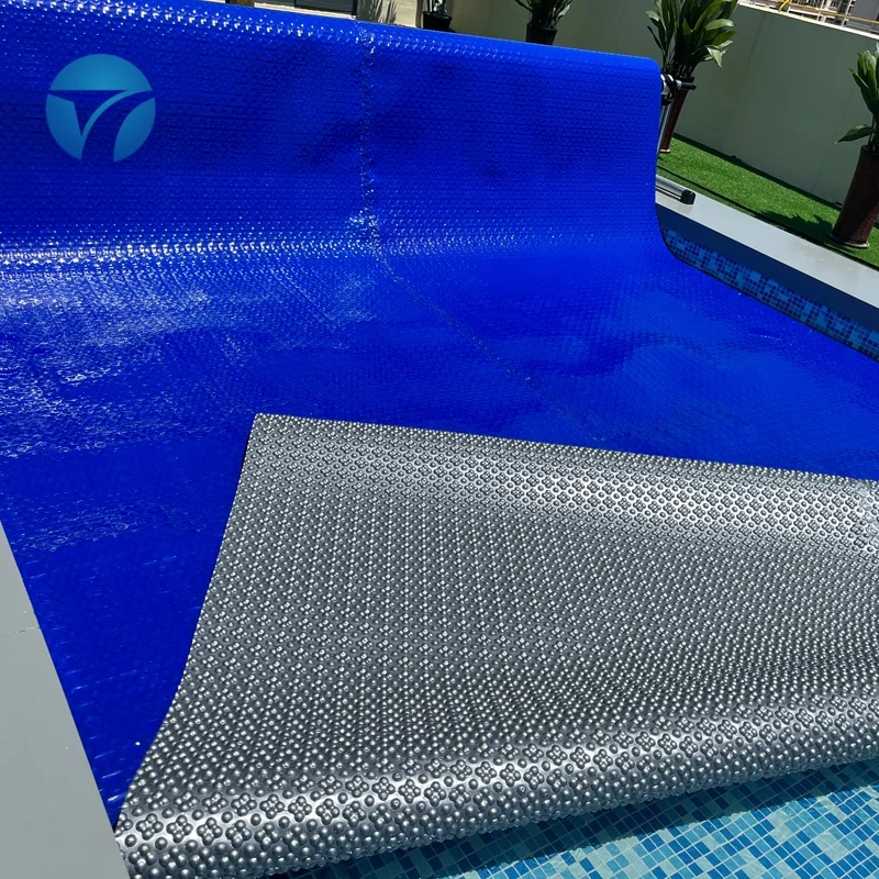 Customized Size PE Plastic Bubble Inflatable Pool Cover for Outdoor Swimming Pools