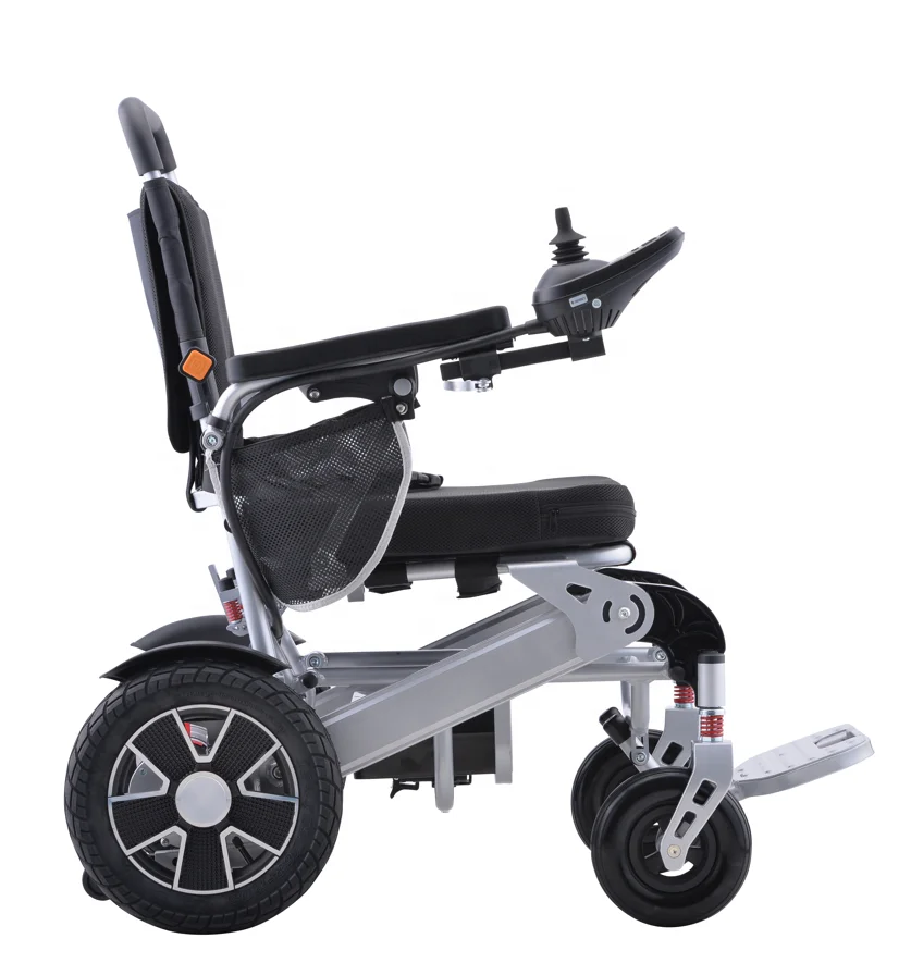 2024 Hot Sales Ultra Light Fold able Lightweight Lithium Battery Fully Auto Folding Luxury Carbon Fiber Electric Wheelchair