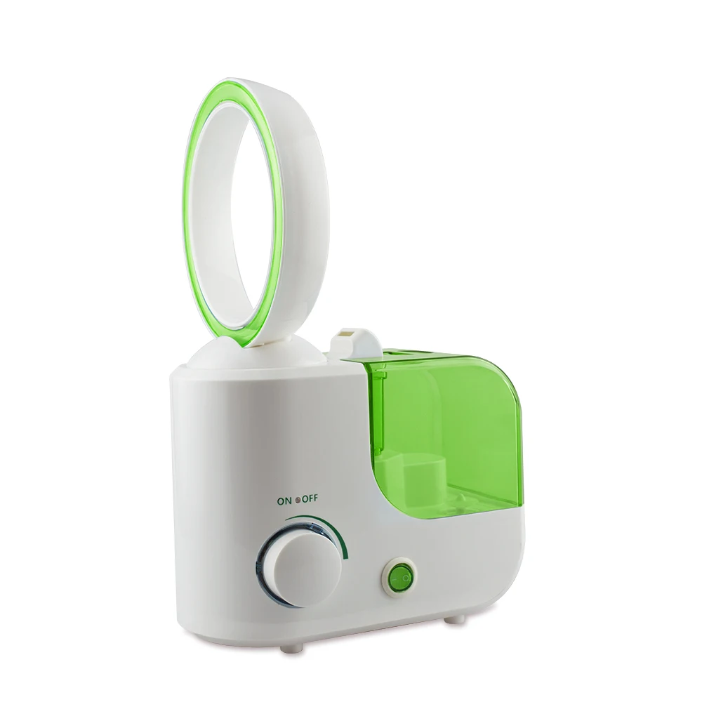 Portable Bladeless Fan Cooling Mist 1L Water Tank Humidifying Ultrasonic Humidifiers