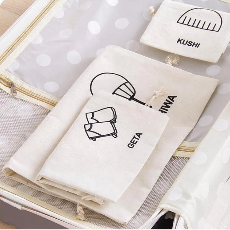 Wholesale cotton fabric drawstring jewelry bag for packing shoes