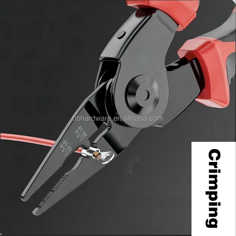 Plastic Box Pack 5 In 1 Multi Tool Quick Change Head Plier Wire Stripping Cutting Crimping Cable Cutter Combination Pliers Set