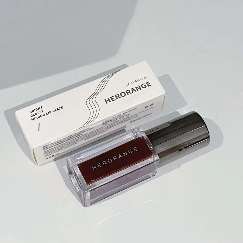 Cosmetics Glossy Lip Stain Long-Wear Lip Stain HERORANGE For A Sheer Pop Of Color & Subtle Gloss Effect Cute Lip Gloss