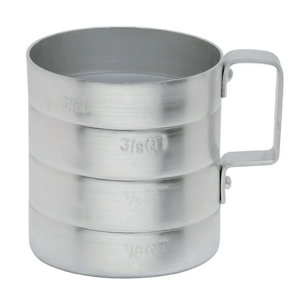 0.5QT scale aluminum dry measures with handle