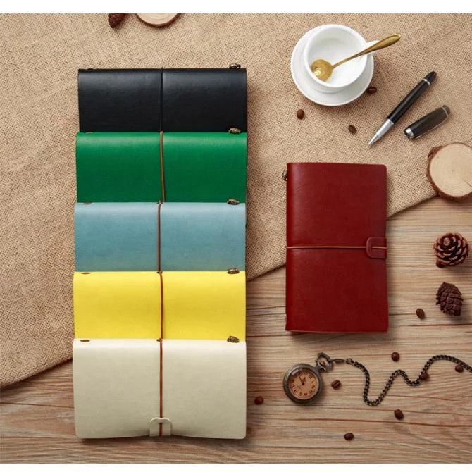 A6 Kawaii Notebooks Soft Leather Planner School Supplies Stationary Travel Journal