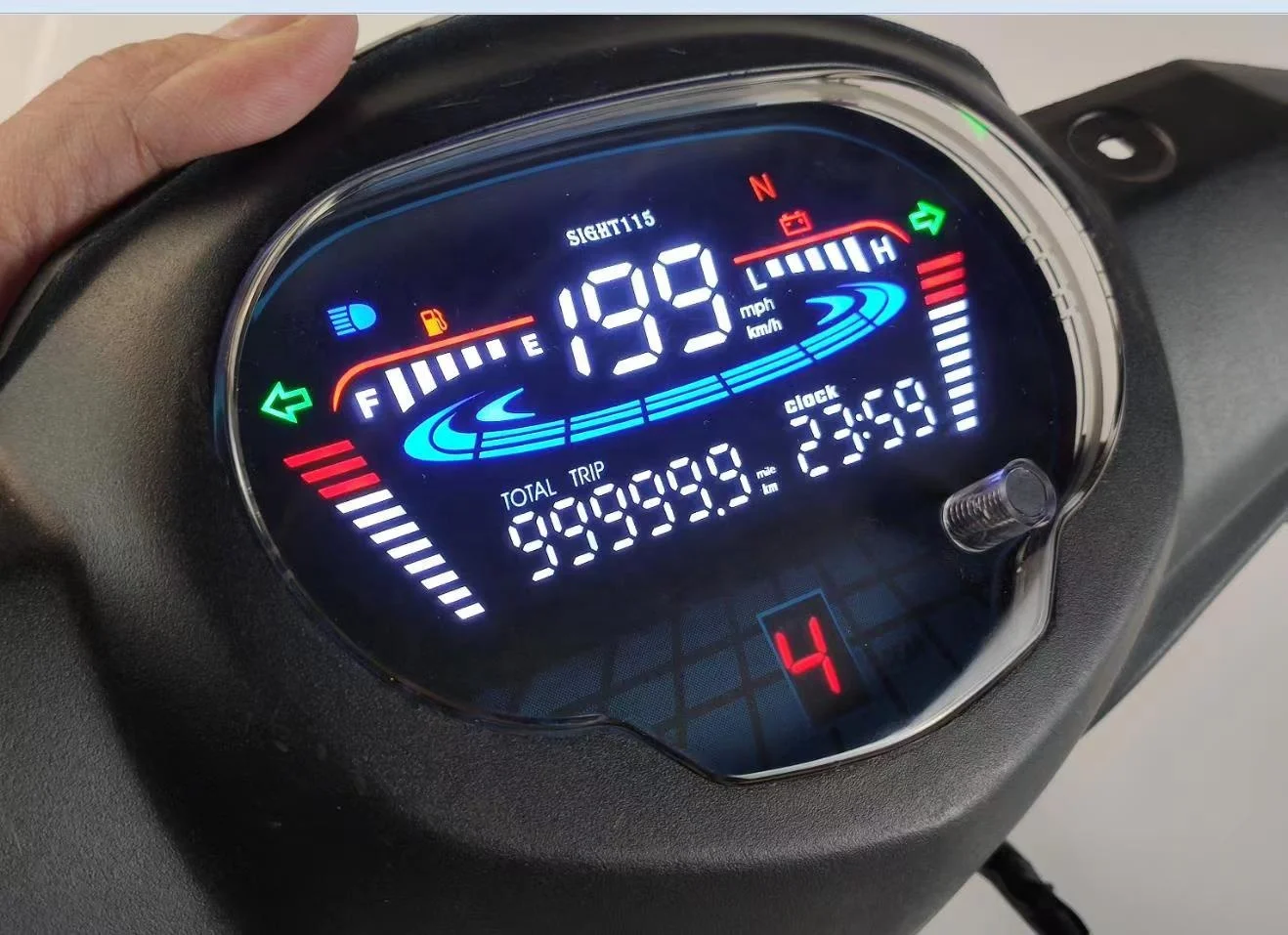 New arrival CRYTHON motorcycle speedometer digital kilometer gauge  LED