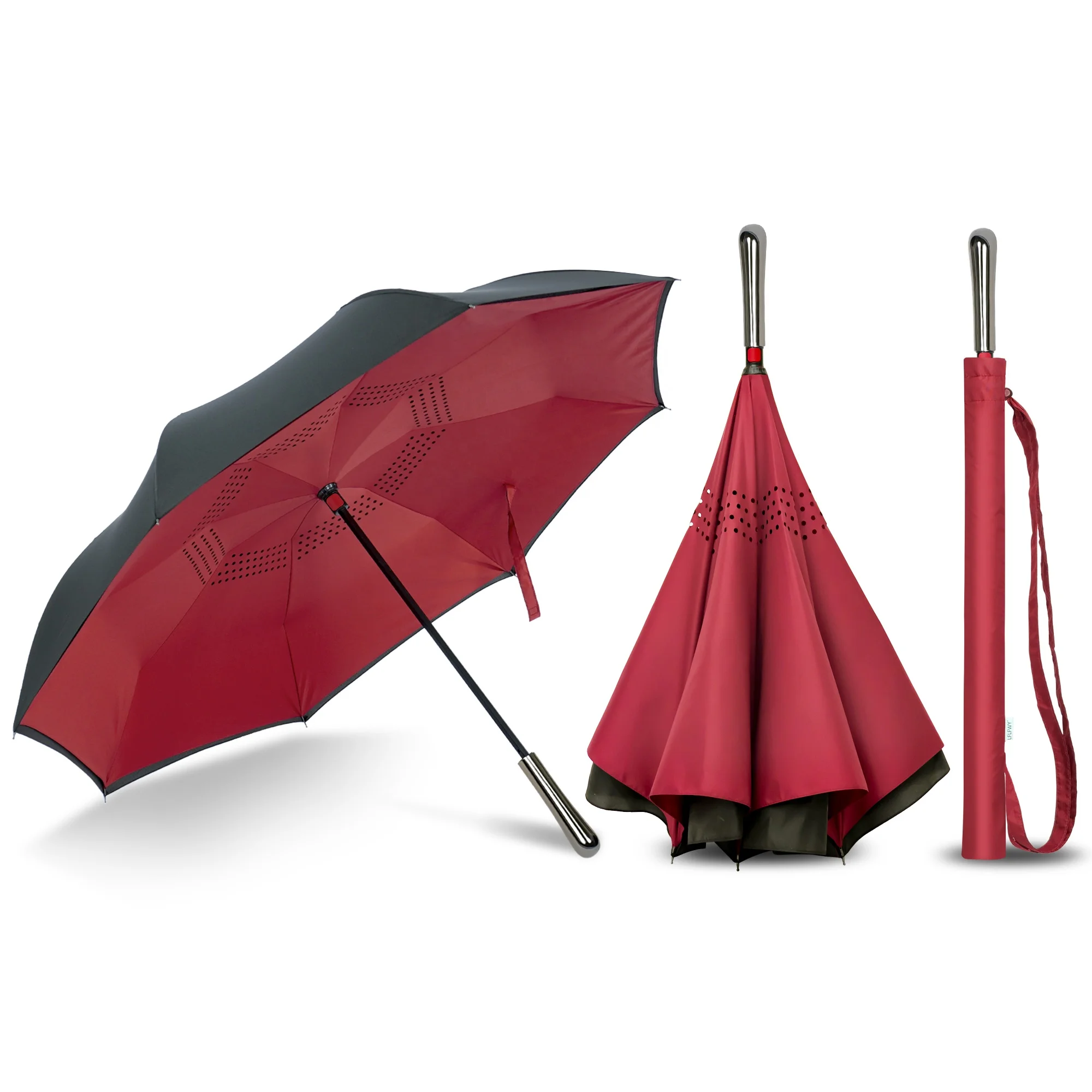 New Invention Premium Light Double Layer  Wind Resistant Eco-friendly  Inverted Umbrella for Car