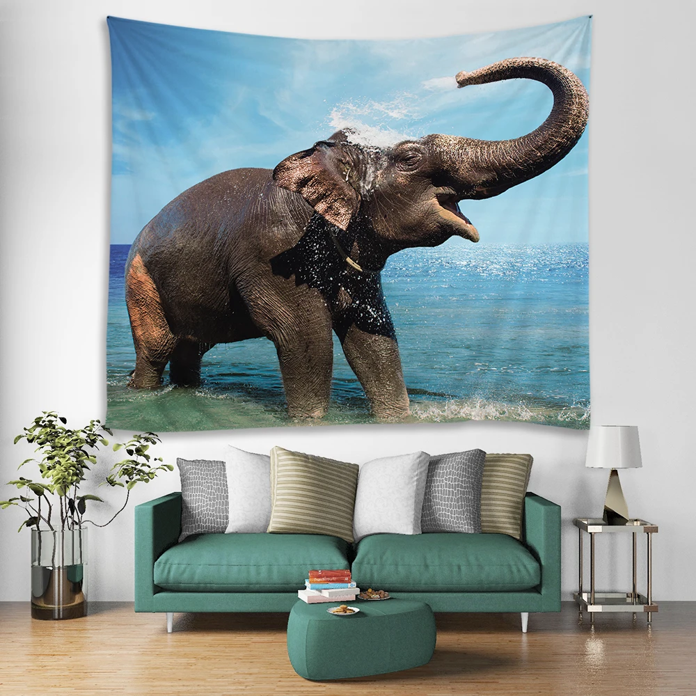 Pattern Mandala Wall Hanging Tapestry Travel Camping Mat Animal Oil Painting Pattern Yoga Pad Sleeping Carpet Beach Blanket