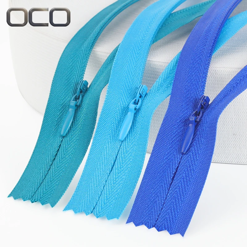 OCO Factory In stock 48 hours fast delivery close nylon zip 3# invisible zippers hidden zipper for clothing garment accessories