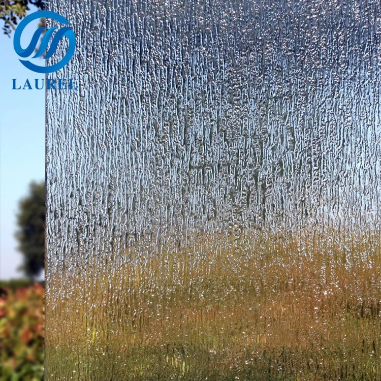 Bronze nashiji pattern glass 4mm 5mm karatachi texture glass sheet for sale