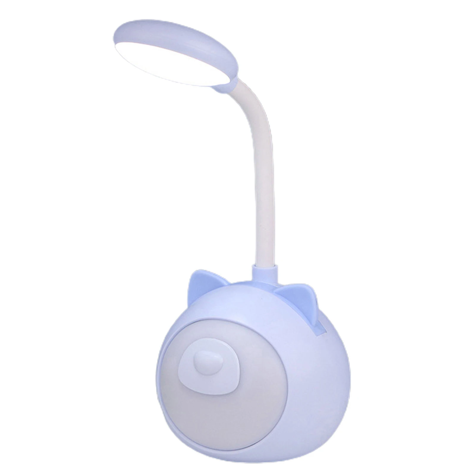 Led Desk Lamp For Kids,cute Cat Lamp Kawaii Desk Accessories,flexible Gooseneck Eye-care Cartoons Small Table Lamp Girls