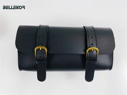 Hot Sale Retro Bicycle Bag Waterproof PU Leather  Portable Saddle Bag Outdoor Riding Storage Bag Embossed Logo