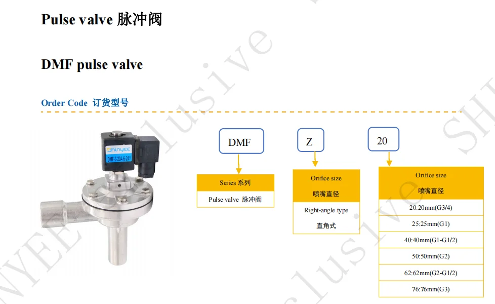 SHINYEEPNEUMATIC popular products 2023 trending DMF-Y-76S normally open stainless steel solenoid valve pulse valve