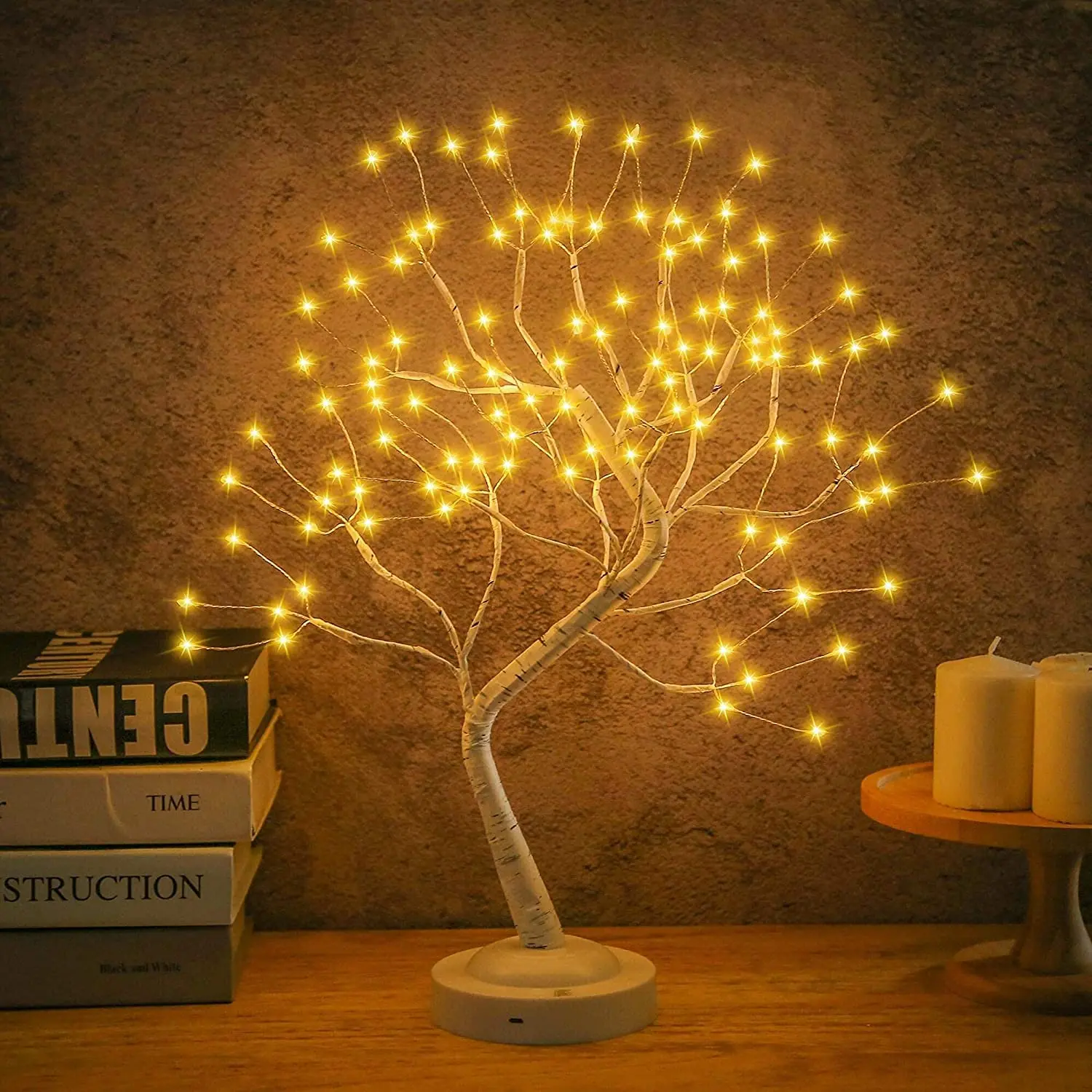 LED Birch Tree Light Tabletop Bonsai Battery Powered with 24 Led Warm White for Indoor Outdoor Decoration christmas gifts