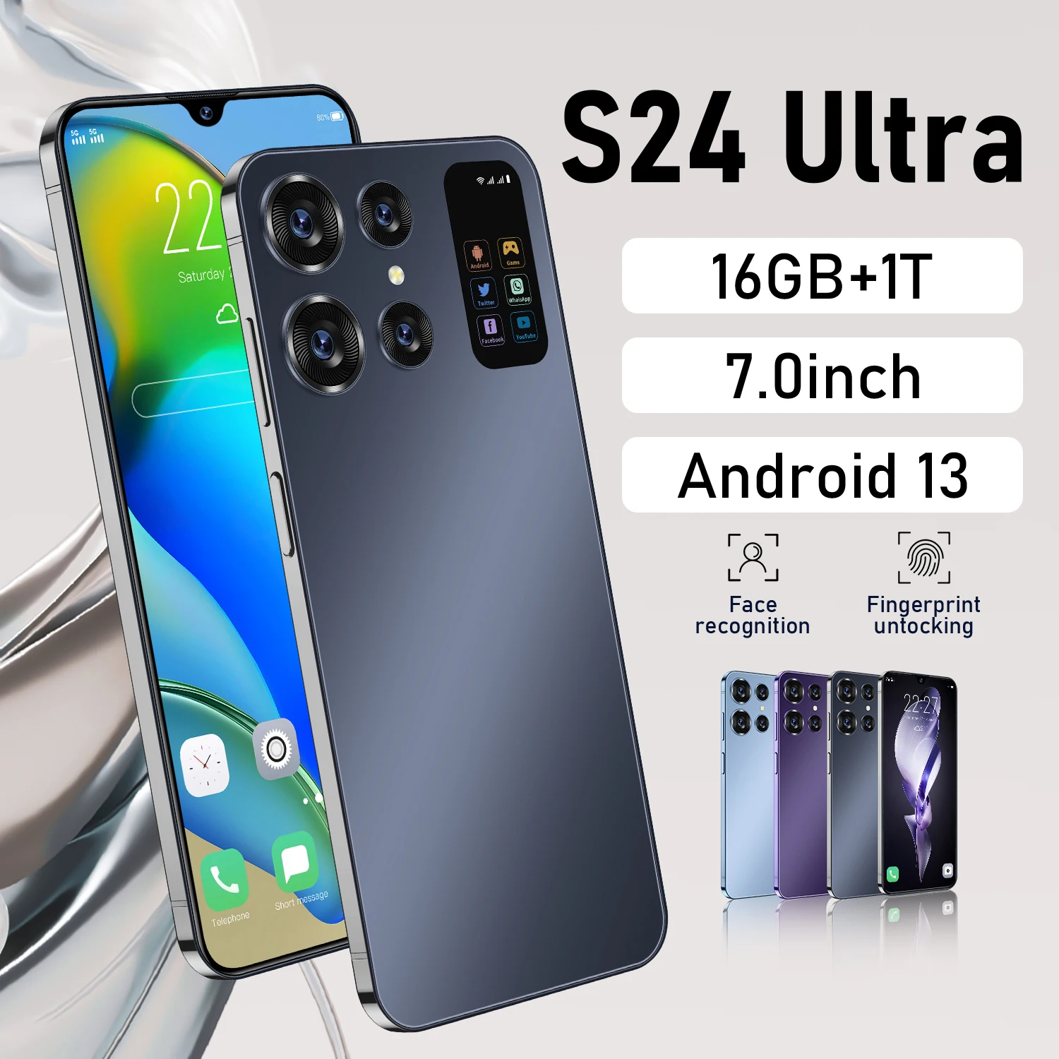 New original custom S24+ ultra unlocked mobile phone Large screen 5G smartphone 16gb + 1TB Android 13.0 entertainment phone