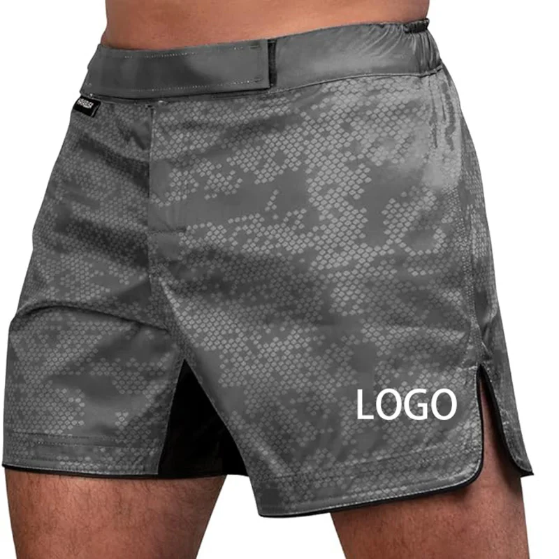 Factory Custom High quality design your own casual unisex Polyester rugby MMA Fight Shorts