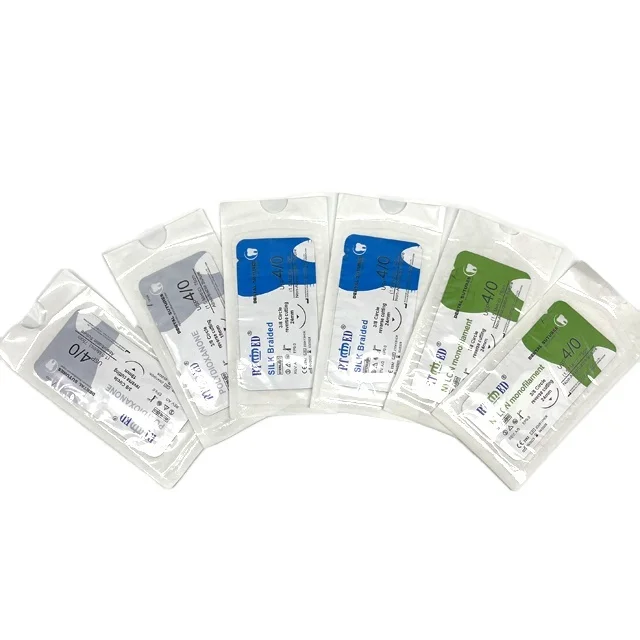 High quality Silk non-absorbable surgical suture needle  medical suture manufacturer