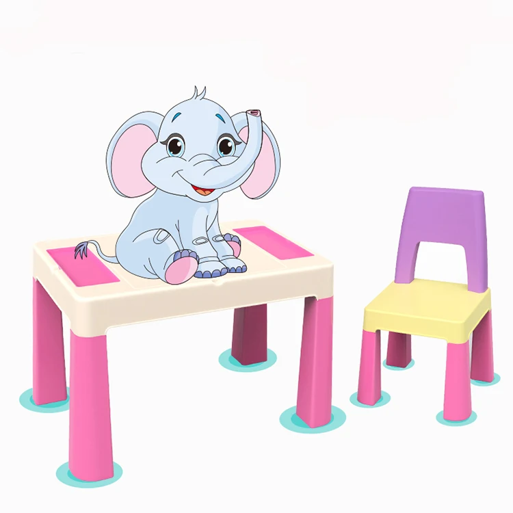 Toxic Free And Safe Toy Play Table Kids Desk And Chair Set Children Tables block table and chair