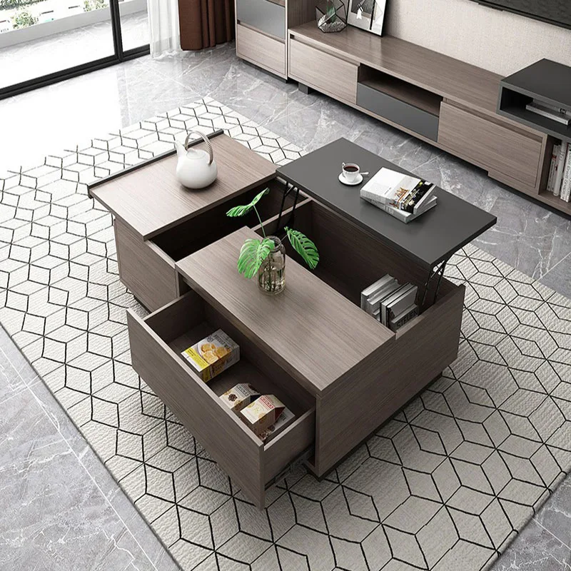 Лидер продаж, Автоматический подъемный Многофункциональный чайный поднос, интегрированный журнальный столик для гостиной