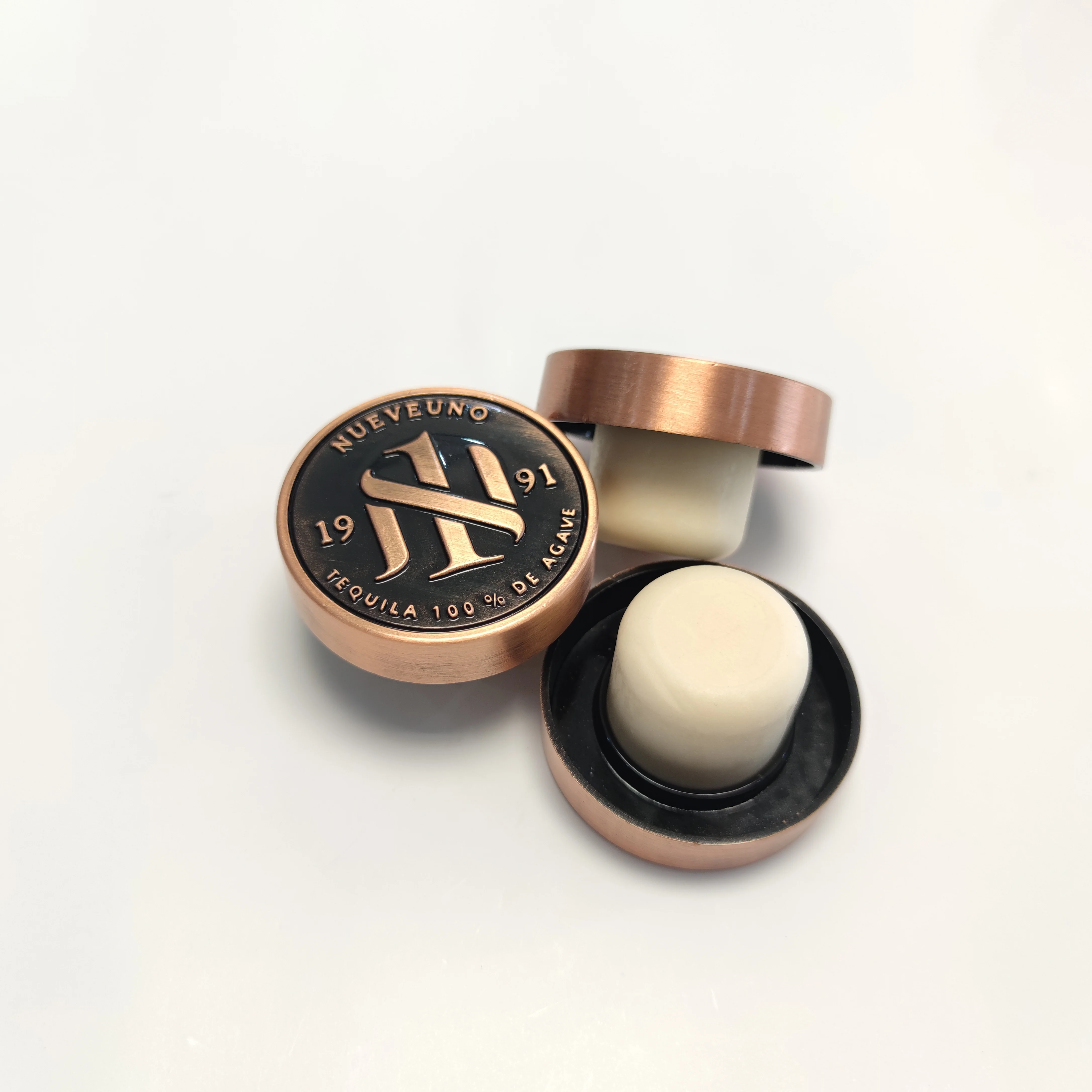 wooden top cap synthetic cork stopper customized logo bar top wooden top cap synthetic cork stopper