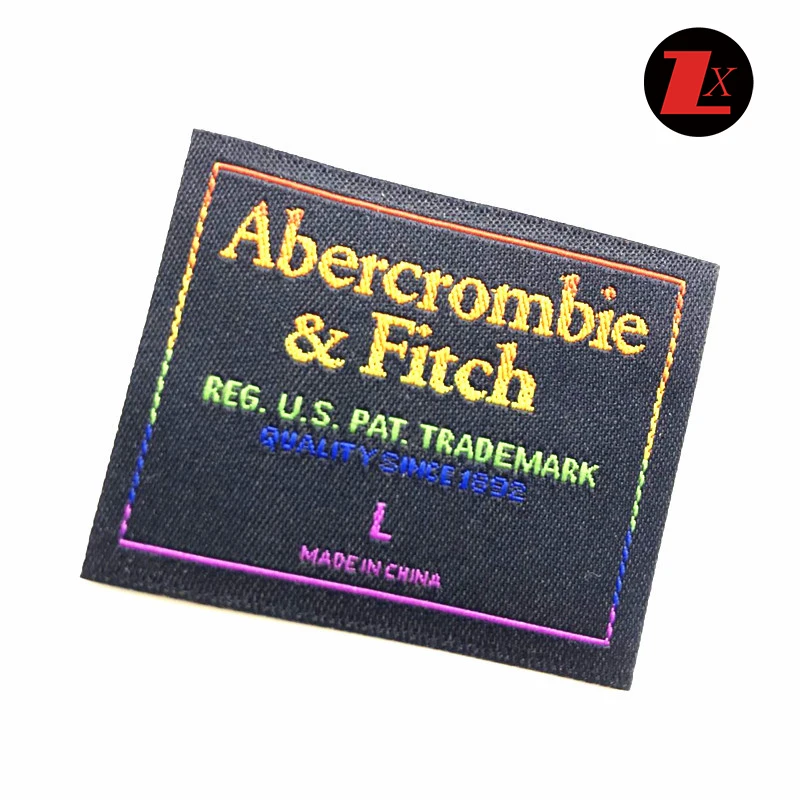 Best Selling  Garment Fabric Label 100% Organic Cotton High Density Jacquard Clothes Satin Woven Tag Clothing Woven Labels