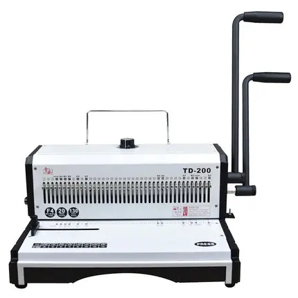 TD-200 double wire   book binding machine calendar binding machine 3:1 wire binder punching and binding