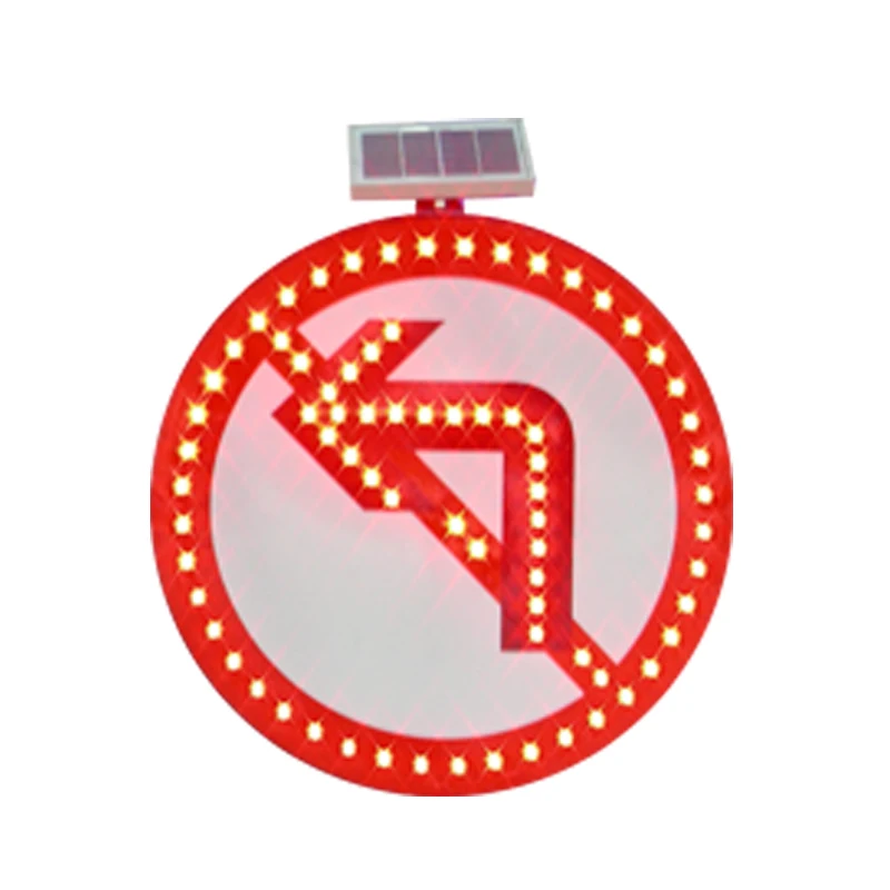 24 Hours Continuous Working Solar Power LED Flashing Traffic Signs