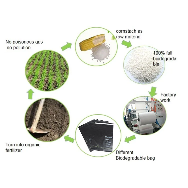 Custom Design Eco-friendly PLA PBAT Biodegradable Mailers Shipping Envelopes Compostable Mailing Bag for Clothing